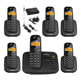 Kit Aparelho Telefone Fixo Ts 3130 Bina 5 Ramal Entrada Chip