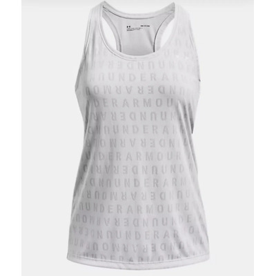 Playera Under Armour Tank Mujer 100% Original Run Training Gris Estampado M