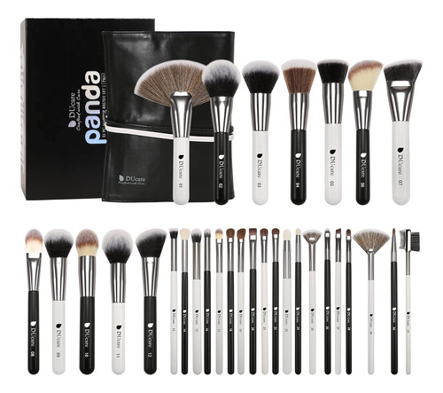 Brochas De Maquillaje Profesionales Ducare Serie Panda Br...