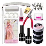 Kit Unha Gel Alongamento De Unhas + Fibra Iniciante Completo