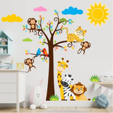 Adesivo Decorativo Árvore Infantil Colorida (102x100)cm