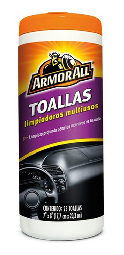 Toallas Limpiadoras Tablero, Consola, Vinil 25u Armor All