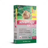 Advantage Max 3 Anti Pulgas Cães Até 4 Kg Combo 3 Pipetas