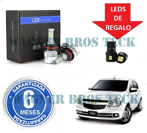 Kit Luces Led Cree H7 H3 O H1 Chevrolet Agile 16.000 Lms