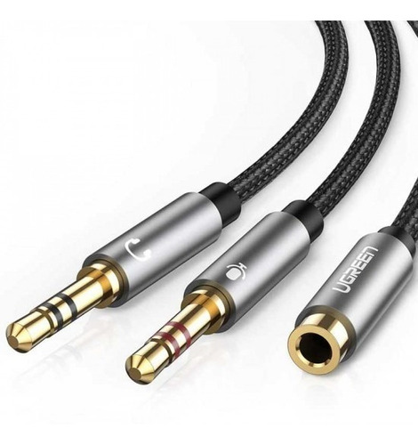 Cable Trrs Hembra De Audio A Dos Trs Macho Ugreen 20899