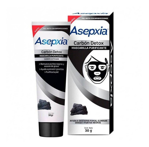 Asepxia Carbón Detox Mascarilla Purificante 30 Gr.