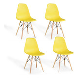 Set De 4 Sillas Eames Paris Para Comedor Colores