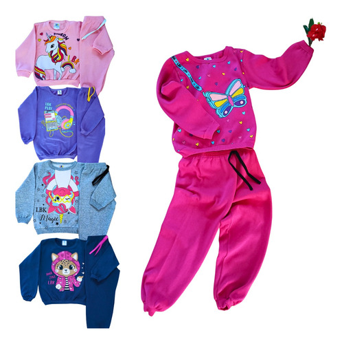  3 Conjunto De Frio Inverno Agasalhos Infantil Feminino