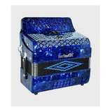 Farinelli 3412faa Acordeon Tono Fa Tres Registros Azul Full 