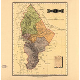Lienzo Canvas Atlas Mapa Estado De Nuevo León 1886 82x80