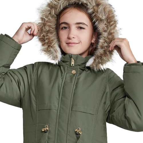 Chamarra Parka Olivo Con Capucha Holly Land Kids 109n Niña