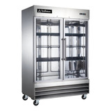 Refrigerador Acero Inoxidable Icehaus Puerta Cristal 0-4°c