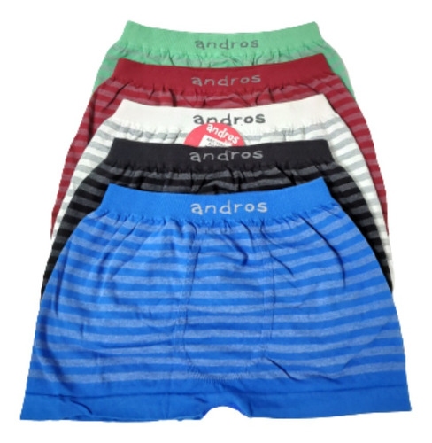 Pack X3 Andros Boxer Rayado Niño Sin Costura Art. 5544