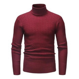 Sweater Cuello Alto Moda Comodo Hombre Invierno Tortug