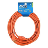 Extension Electrica Uso Rudo 10 Metros Calibre 16 Aksi Color Naranja Claro