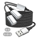 Fidioto Divisor Usb, Usb A Macho A 2 Hembras, Cable De Exten