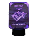 Lampara Ilusión 3d Got Casa Stark 