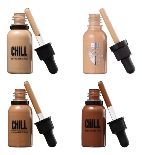 Kit Com 4 Bases Chill Média Cobertura - Catharine Hill 30ml.