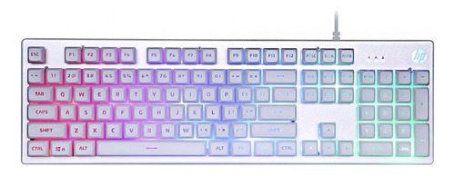 Teclado Gamer De Membrana Prata K500f Usb Rgb Profissional