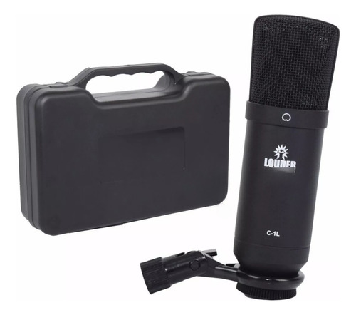 Microfono Condensador De Estudio C1 Xlr Louder Con Estuche