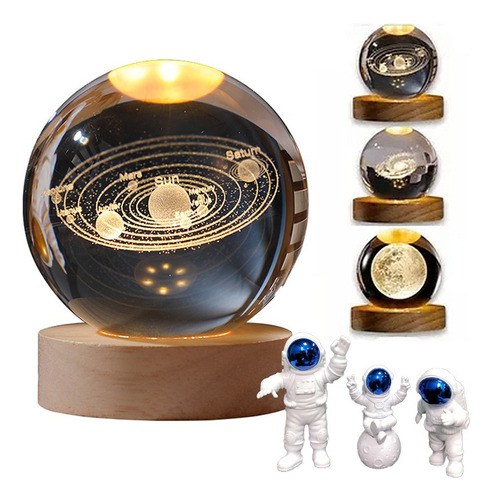 Sistema Solar 3d, Lámpara De Proyección, Bola De Cristal,luz
