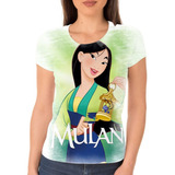 Camiseta Camisa Princesa Mulan Desenho Todos Os Tamanhos 06
