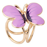 - Bufanda Para Mujer Hebilla Clip Holder Mariposa Púrpura