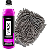 Luva Microfibra + Shampoo Automotivo 500ml V-floc Vonixx