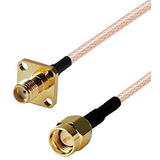 Cable Coaxial Redyutou Sma Macho A Hembra 20cm 2 Pzs -beige