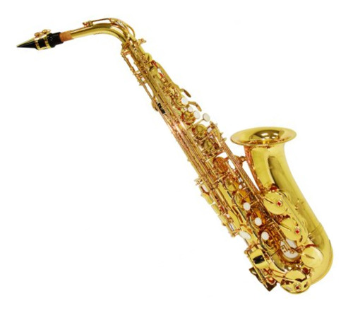Saxofone Alto Shelter Laqueado  Sft6430l Dourado Com Case