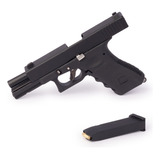 Pistola Miniatura 1:3 Coleção G17 9mm + Case + 5 Balinhas