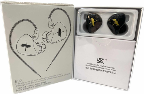 Fone De Ouvido In-ear Kz Edx Preto Novo