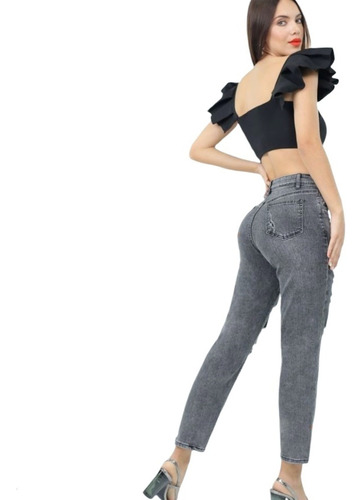 Jeans Dama Pantalones Mujer Colombiano Pompa Original M-351