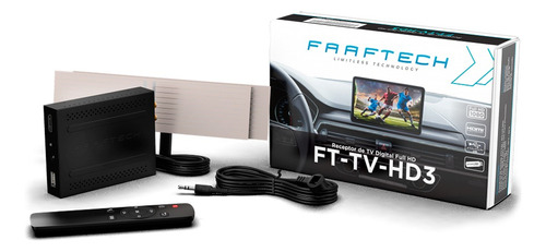 Receptor Sintonizador Tv Digital Full Hd Faaftech Ft-tv-hd3 Cor Preto