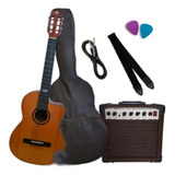  Kit Luxo Violão Nylon Strinberg Sc200c Cor Natural Oferta!