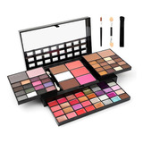 Set De Caja De Maquillaje Con Brillo De Labios De 74 Colores