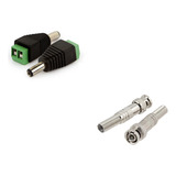 Kit 10 Conector Bnc Com Mola + 5 P4 Macho Com Borne