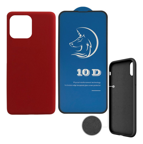 Silicone Case + Vidrio Premium Para iPhone