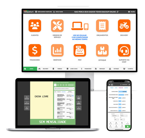 Sistema P/ Loja Pdv, Caixa, Vendas, Delivery, Estoque - Beep