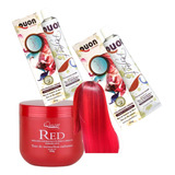  Kit 2 Tinta Intensif Vermelho Nº 0.6 + 1 Matizador Red Quon Tom Vermelho Red