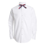 Camisa Con Lazo Tricolor Niños/ Para Traje De Huaso