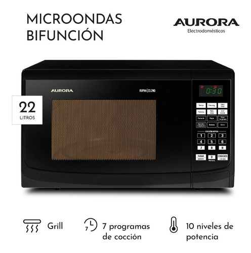 Microondas Aurora Rupha 23.2ng Bifuncional 22 Litros Digital