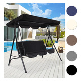 Silla Columpio Para Patio Con Dosel Y Toldo Ajustable