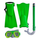 Set De Buceo Snorkel Aletas Mascara Piscina Playa Ajustable