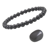 Pulseira Onix Pedra Fosca Com Fio De Silicone Duplo Forte