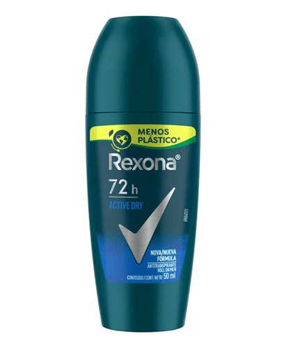 Roll On Rexona Men Active Dry 72h/50ml Kit C/6