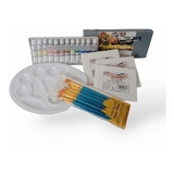 Kit De Pintura Acrílica Con 3 Mini Bastidores 