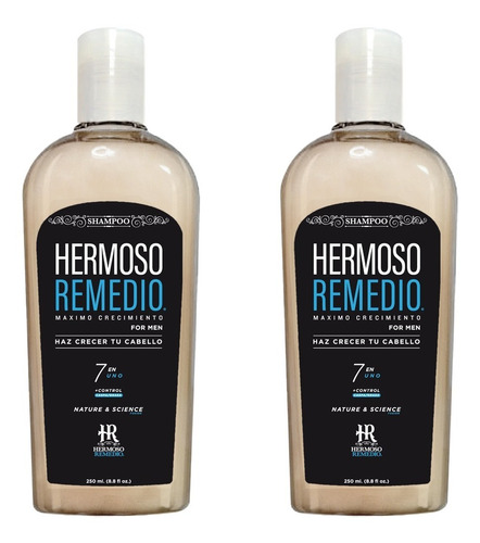 2 Shampoo Anticaida Crecimiento Acelerado Hidratante 7 En 1