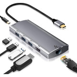 Hub Usb C  Adaptador Hdmi  Concentrador Tipo C  Adaptador 6 