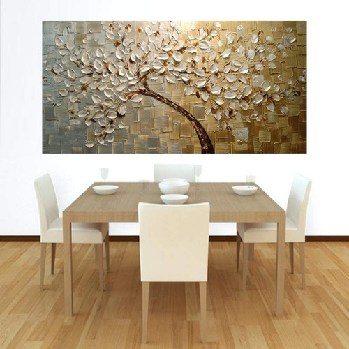 Quadro Abstrato Moderno Ouro Dourado Prata 